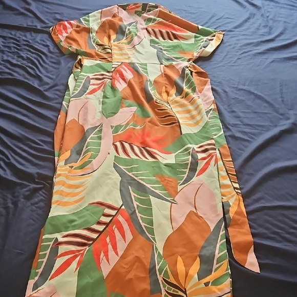 SHEIN Tropical Leaf Print Maxi Dress - Picture 4 of 5